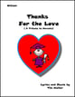 Thanks for the Love Unison choral sheet music cover